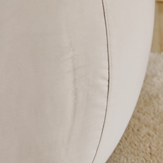 (Refurbished) Homeshores Fabric 3-Seater Sofa with Cushions - Beige