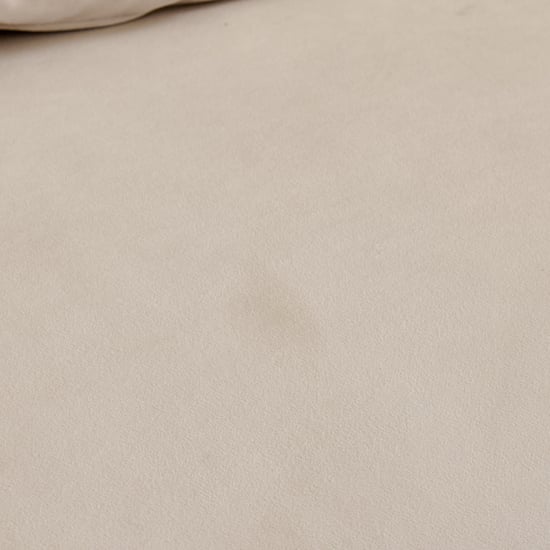 (Refurbished) Homeshores Fabric 3-Seater Sofa with Cushions - Beige