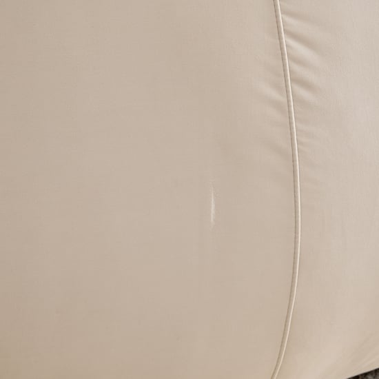 (Refurbished) Homeshores Fabric 3-Seater Sofa with Cushions - Beige