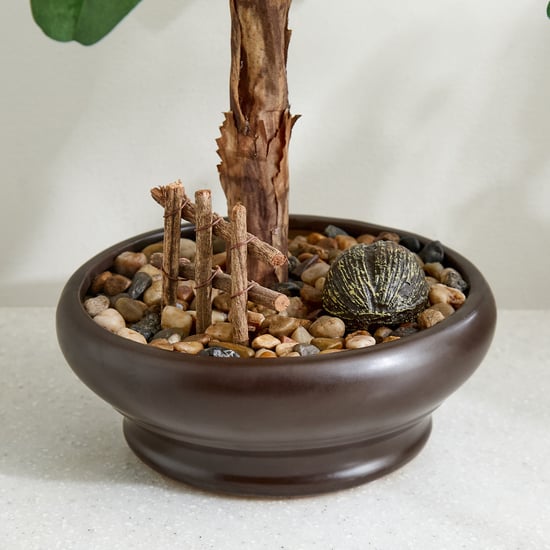 Gloria Artificial Banana Bonsai Plant in Ceramic Pot