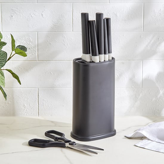 Slash Moritz Set of 5 Stainless Steel Knives with Scissor and Holder