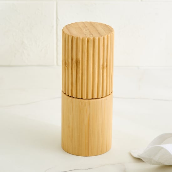 Regal Luxe Bloom Bamboo Ribbed Pepper Mill - Small