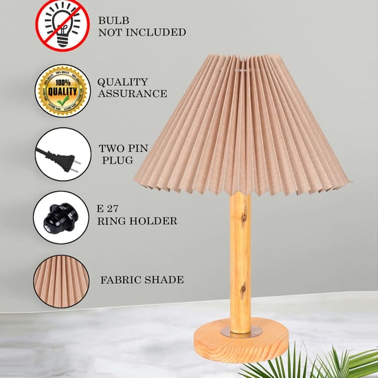 HOMESAKE Wooden Table Lamp