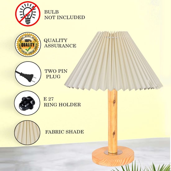 HOMESAKE Wooden Table Lamp