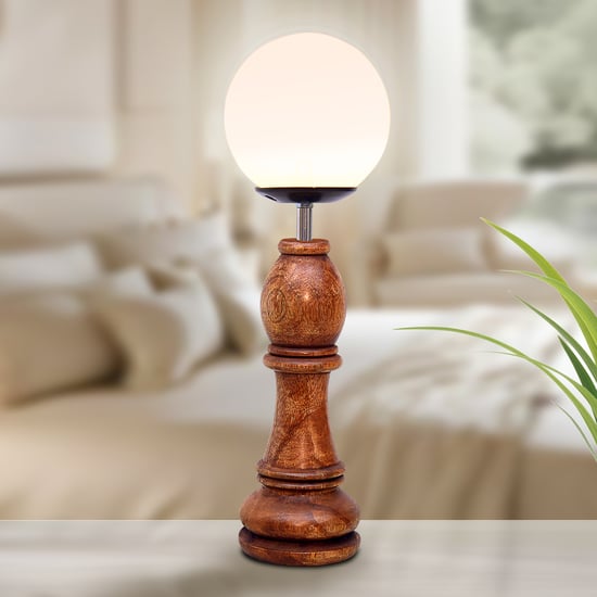 HOMESAKE Wooden Chess Table Lamp