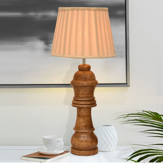 HOMESAKE Wooden Chess Table Lamp
