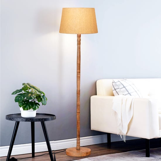 HOMESAKE Wooden Floor Lamp