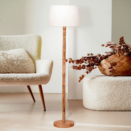 HOMESAKE Wooden Floor Lamp