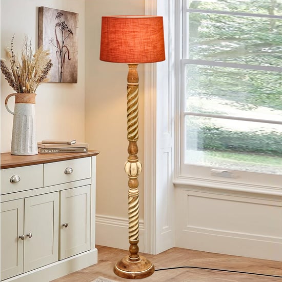 HOMESAKE Wooden Floor Lamp