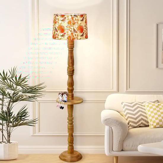 HOMESAKE Wooden Floor Lamp