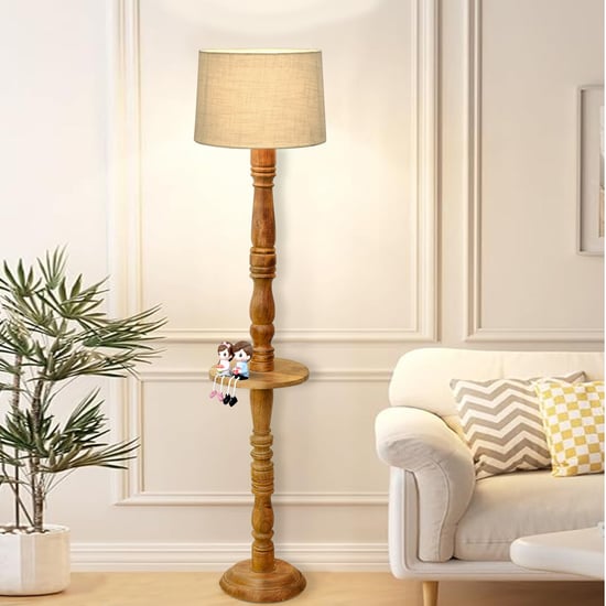 HOMESAKE Wooden Floor Lamp