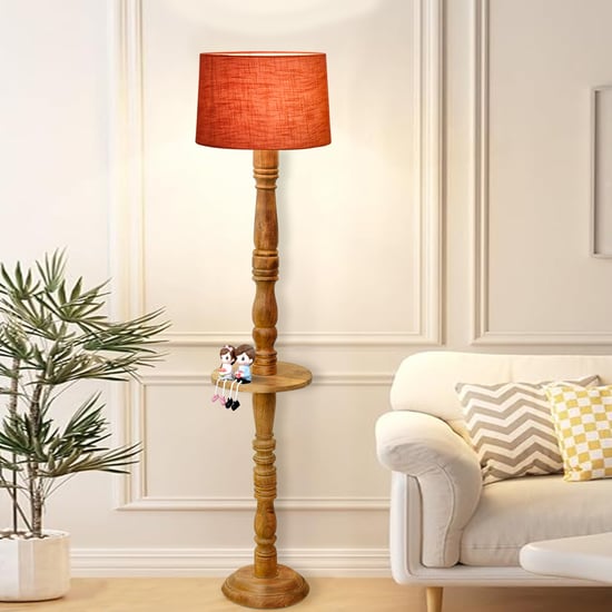 HOMESAKE Wooden Floor Lamp
