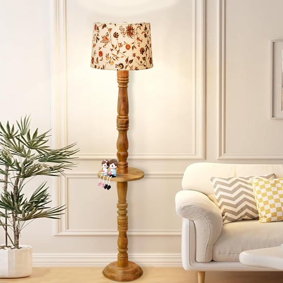 HOMESAKE Wooden Floor Lamp