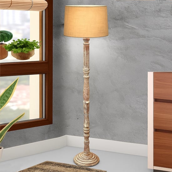 HOMESAKE Wooden Floor Lamp
