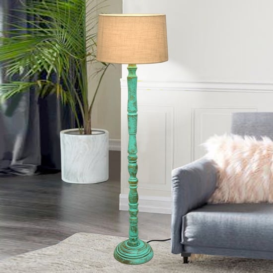 HOMESAKE Wooden Floor Lamp