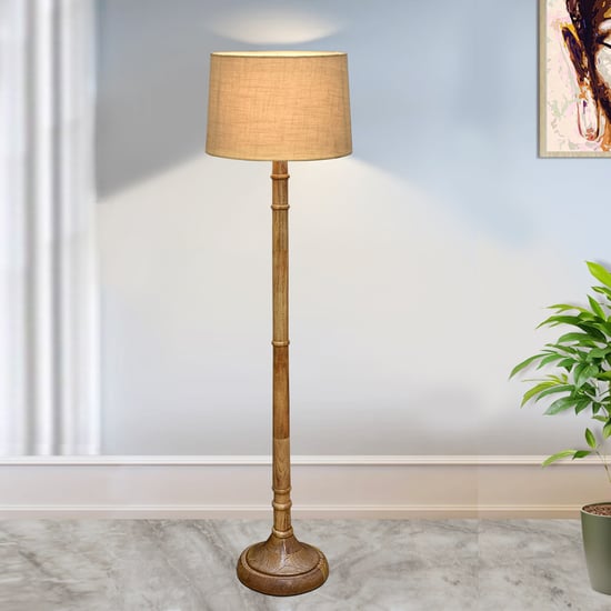 HOMESAKE Wooden Floor Lamp