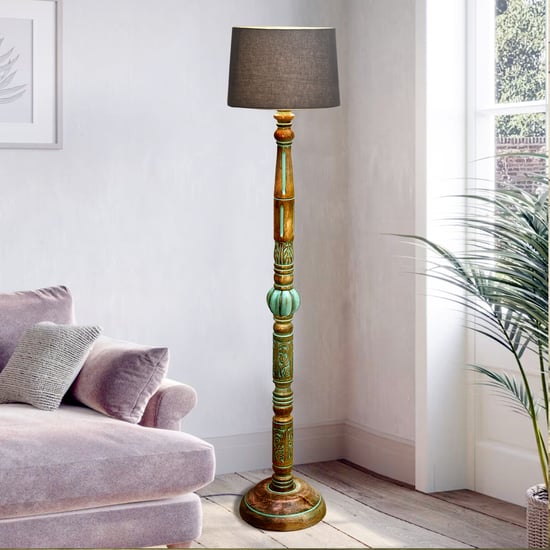 HOMESAKE Wooden Floor Lamp