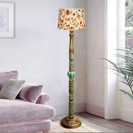 HOMESAKE Wooden Floor Lamp