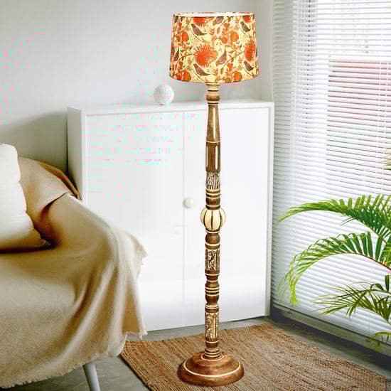 HOMESAKE Wooden Floor Lamp