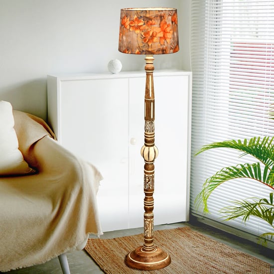 HOMESAKE Wooden Floor Lamp