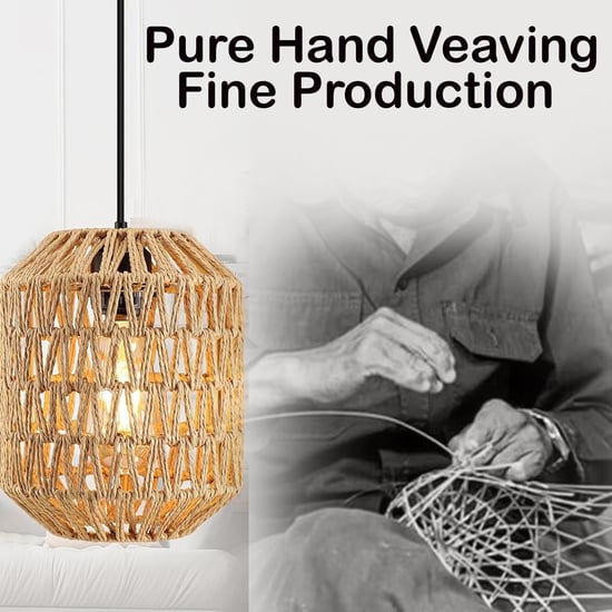 HOMESAKE Rattan Raffia Ceiling Lamp