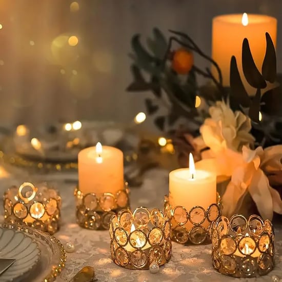 HOMESAKE Set of 6 Metal T-Light Holders