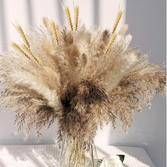 HOMESAKE Set of 100 Dried Mix Pampas Grass Sticks - 70cm