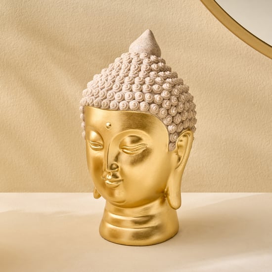 Enlighten Sand Polyresin Buddha Head Figurine