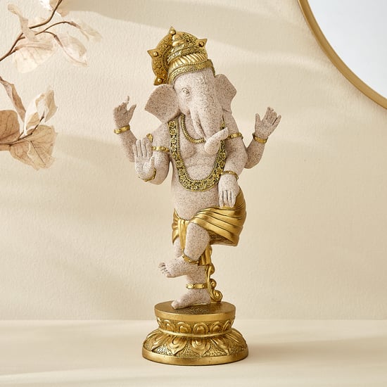Enlighten Sand Polyresin Dancing Ganesha Figurine