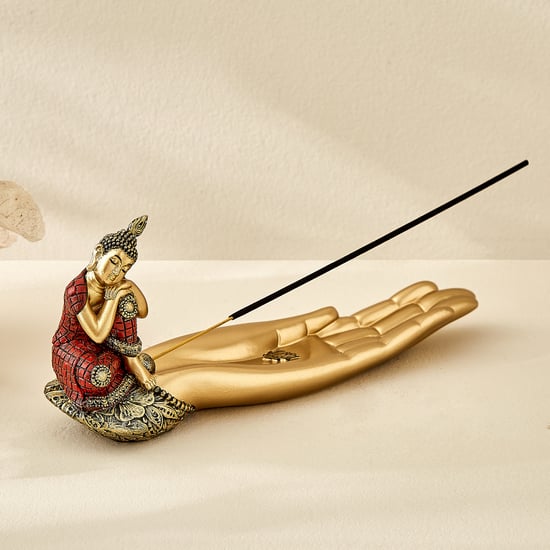 Alpana Ojas Polyresin Buddha Incense Holder