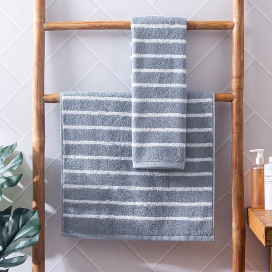 Colour Refresh Essense Set of 2 Cotton Striped Hand Towel - 60x40cm
