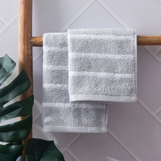 Colour Refresh Essense Set of 2 Cotton Striped Face Towel - 30x30cm