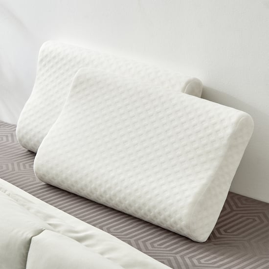Slumber Set of 2 Memory Foam Contour Pillows - 50x30cm