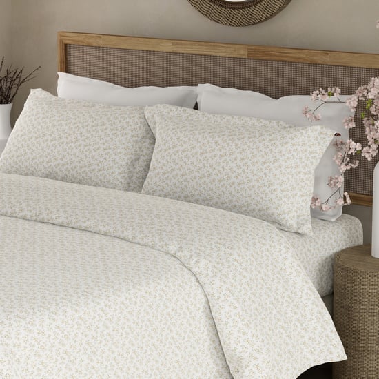 BOUTIQUE LIVING Cottage Garden Cotton 300TC Floral Print 3Pcs Super King Bedsheet Set