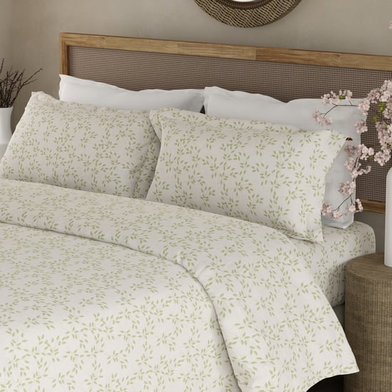 BOUTIQUE LIVING Cottage Garden Cotton 300TC Floral Print 3Pcs Super King Bedsheet Set