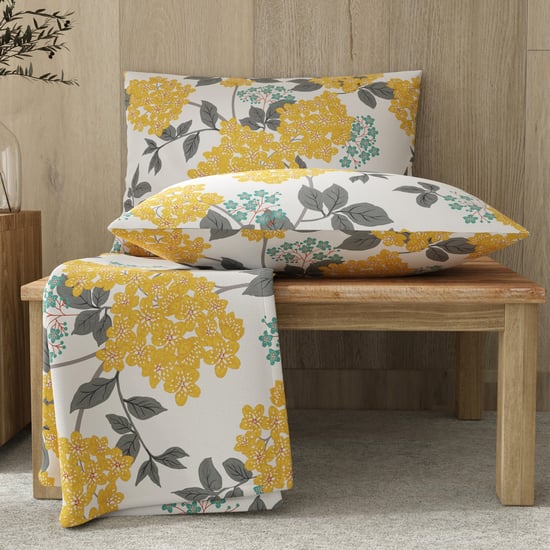 LAYERS Zen 225TC Floral Print 3Pcs King Bedsheet Set