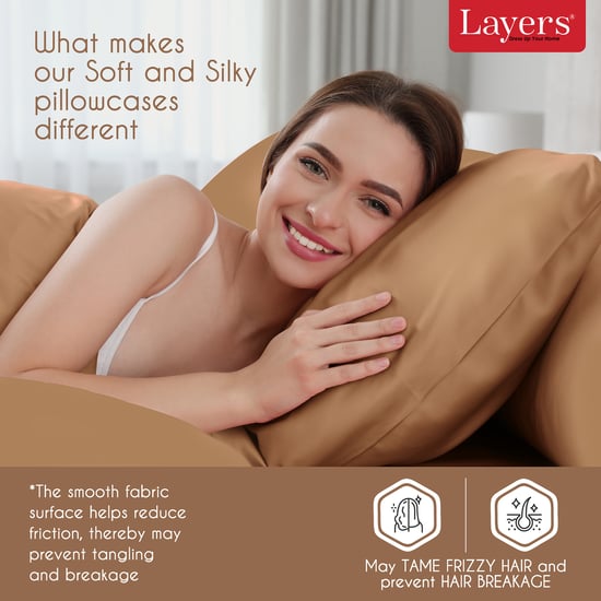 LAYERS Micro Satin Set of 2 Pillow Covers - 69x46cm