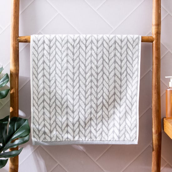 Nova Ashfall Chevron Cotton Jacquard Hand Towel - 40x60cm
