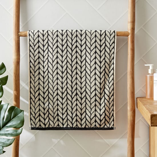Nova Ecliptic Saga Chevron Cotton Jacquard Hand Towel - 60x40cm