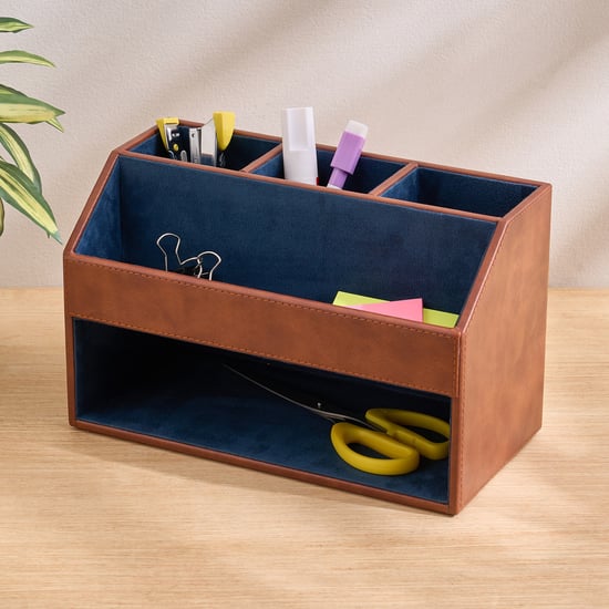Orion Dohphy Wooden 5-Compartmet Desktop Organiser
