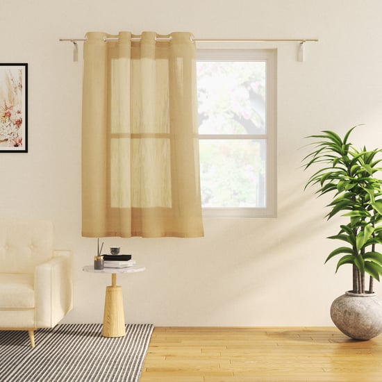 Elinor Palm Set of 2 Sheer Window Curtains - 5.2ft (160cm)