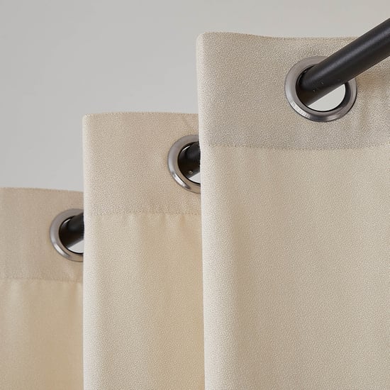 Eren Cipher Set of 4 Room-Darkening and Sheer Door Curtains - 7ft