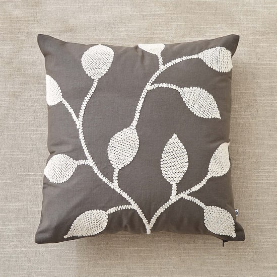 Monochrome Patra Embroidered Cushion Cover - 40x40cm