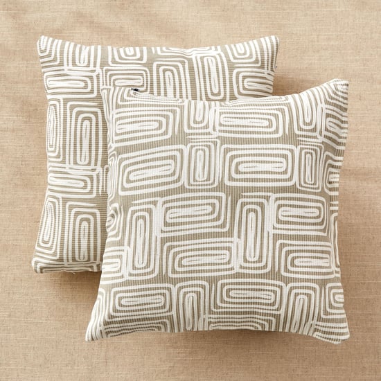 Stria Meadow Set of 2 Printed Cushion Covers - 40x40cm