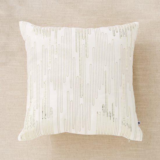 Opera Auric Embroidered Filled Cushion - 40X40cm