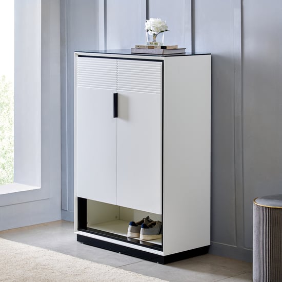Sterling 10 Pairs Shoe Cabinet - White