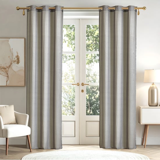 Pietra Breeza Set of 2 Printed Light Filtering Door Curtains - 9ft