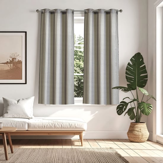Pietra Breeza Set of 2 Printed Light Filtering Window Curtains - 5ft