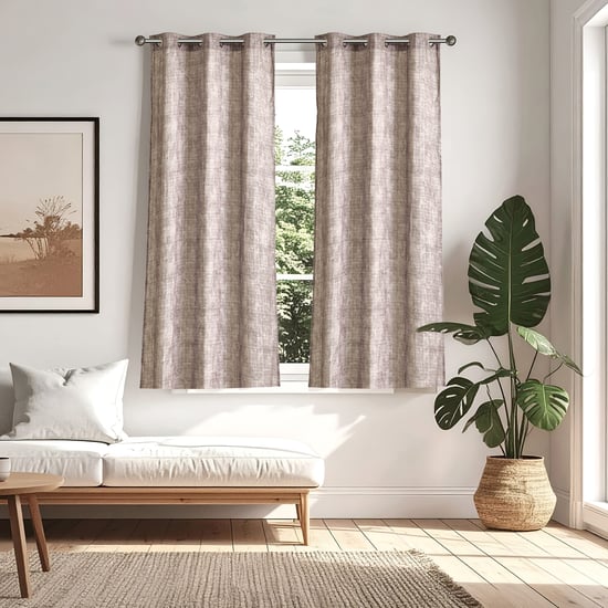 Pietra Nestoria Set of 2 Printed Light Filtering Window Curtains - 5ft