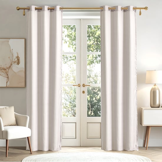 Pietra Velmoris Set of 2 Printed Light Filtering Door Curtains - 9ft